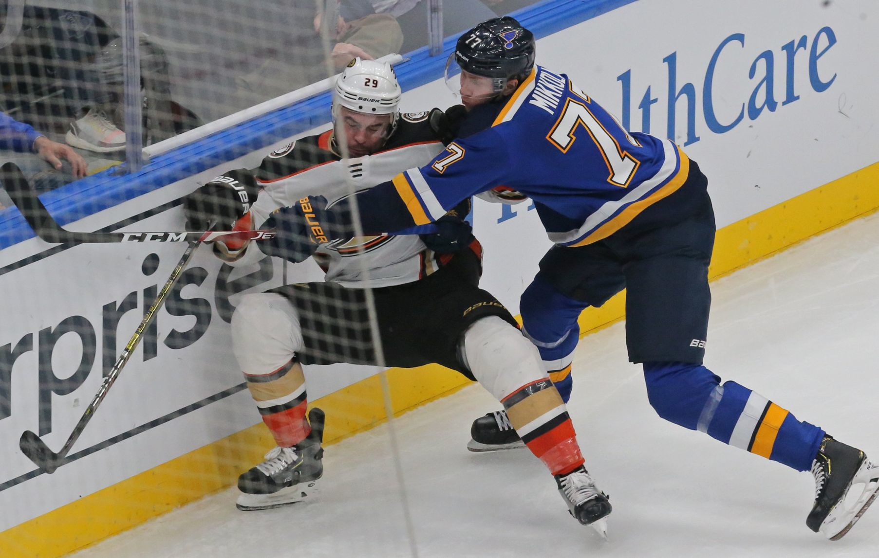 The Blues take on the Ducks at the Enterprise Center
